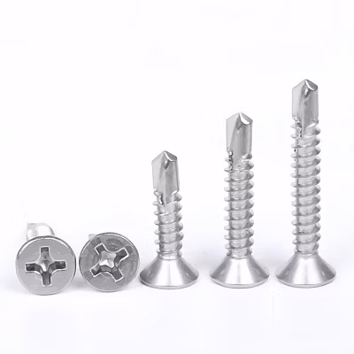 SUS 410 Wafer Lathe Set Flat Socket Hex Phillips Pan Head Countersunk Self Drilling Screw