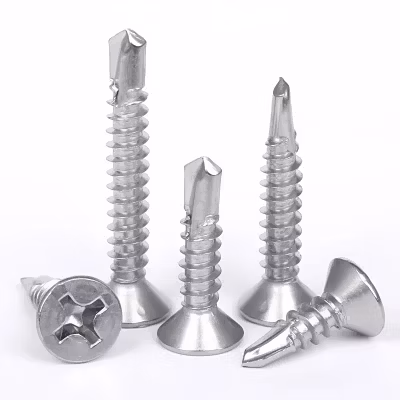 SUS 410 Wafer Lathe Set Flat Socket Hex Phillips Pan Head Countersunk Self Drilling Screw