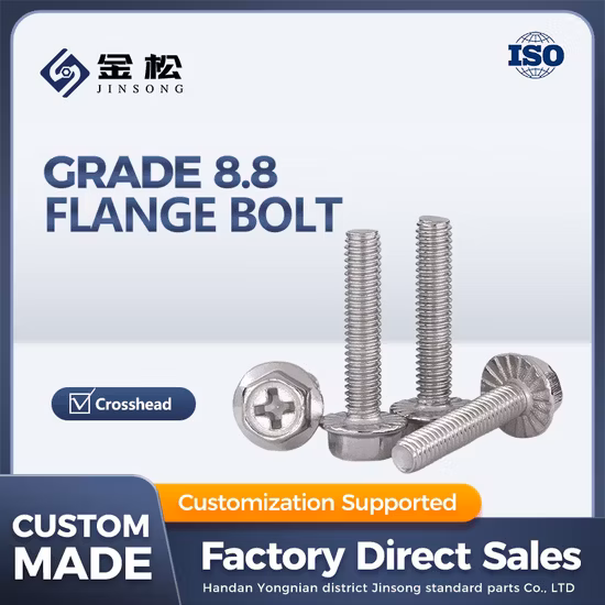 Parafuso de silo de grãos Zp de cabeça de flange hexagonal padrão métrico classe 8.8